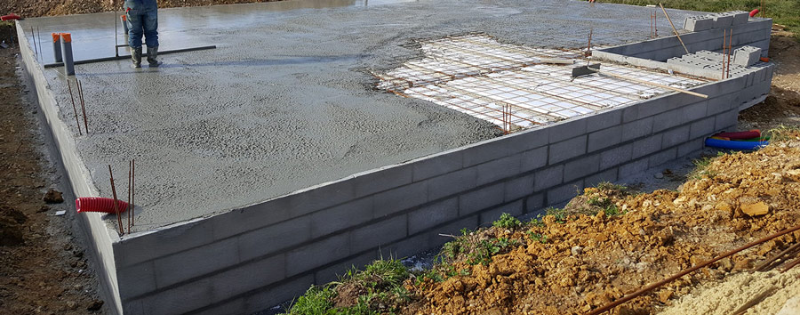 coulage beton sur une dalle de compression