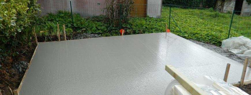 dalle beton pour abri jardin