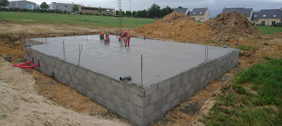 coulage beton pour un radier